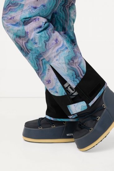 Ulla Popken Functional Ski Trousers Waterproof Shaped Knees Velcro Closure Mineral Blue - Haine de schi - 