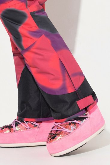 Ulla Popken Hyprar Ski Pants Waterproof Velcro Closure Shaped Knees Berry Pink - Haine de schi - 