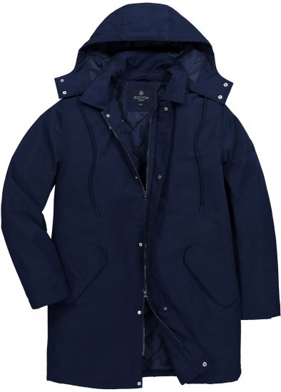 Boston Park 844403 Parka with Hood Navy - Geci - Geci Bărbați Mărimi Mari