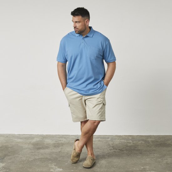 North Latitude 61011 Tricou Polo Pique Albastru - Tricouri polo - Tricouri Polo Bărbați Mărimi Mari