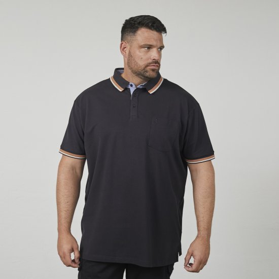 North Latitude 61128 Tricou Polo Pique Superflex Negru - Tricouri polo - Tricouri Polo Bărbați Mărimi Mari