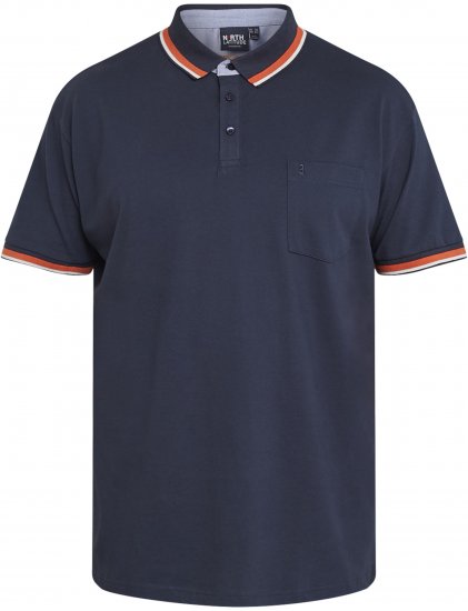 North Latitude 61128 Tricou Polo Pique Superflex Bleumarin - Tricouri polo - Tricouri Polo Bărbați Mărimi Mari