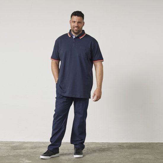 North Latitude 61128 Tricou Polo Pique Superflex Bleumarin - Tricouri polo - Tricouri Polo Bărbați Mărimi Mari