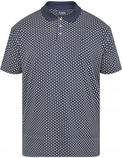 North Latitude 61134 Tricou Polo Jersey cu Print Integral Bleumarin - Tricouri polo - Tricouri Polo Bărbați Mărimi Mari