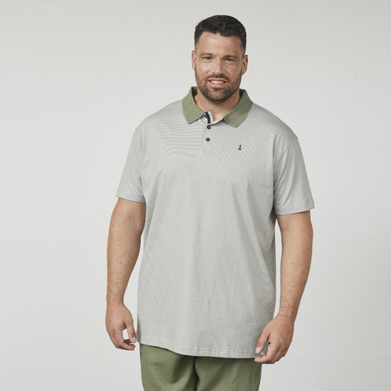 North Latitude 61136 Tricou Polo Dungat Vopsit în Fir Verde Măsliniu - Tricouri polo - Tricouri Polo Bărbați Mărimi Mari