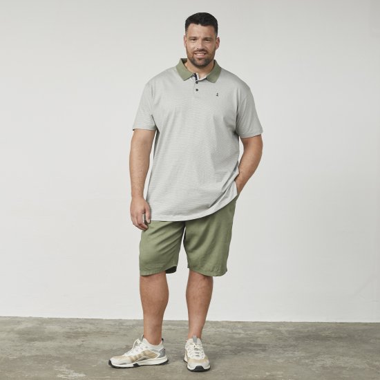 North Latitude 61136 Tricou Polo Dungat Vopsit în Fir Verde Măsliniu - Tricouri polo - Tricouri Polo Bărbați Mărimi Mari