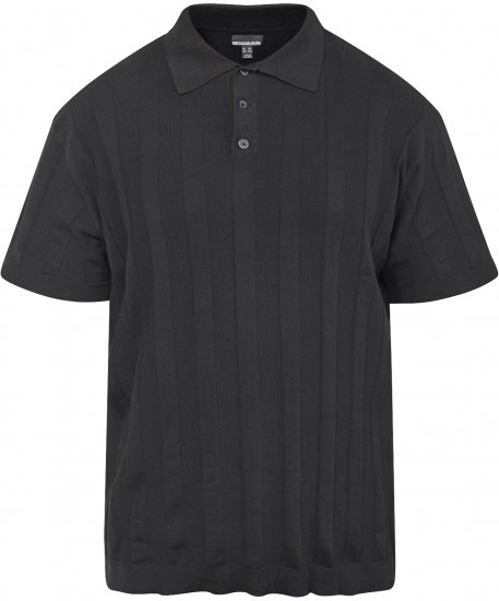 North Latitude 61329 Polo Tricotat Cu Mânecă Scurtă Negru - Tricouri polo - Tricouri Polo Bărbați Mărimi Mari