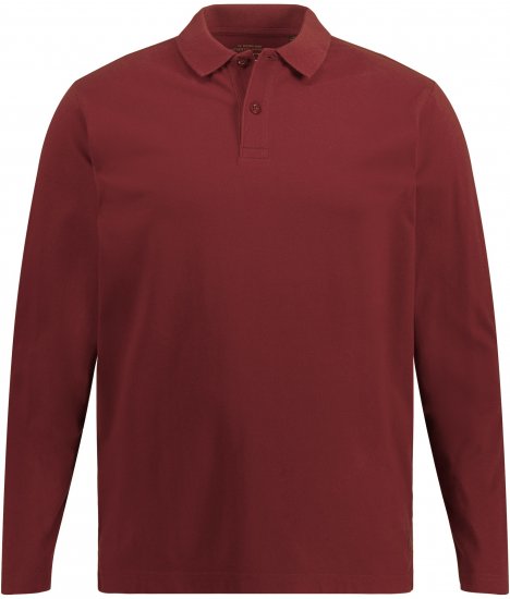 JP1880 Polo Shirt Long Sleeve Piqué Red - Tricouri polo - Tricouri Polo Bărbați Mărimi Mari