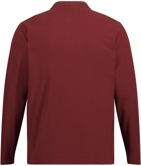 JP1880 Polo Shirt Long Sleeve Piqué Red - Tricouri polo - Tricouri Polo Bărbați Mărimi Mari