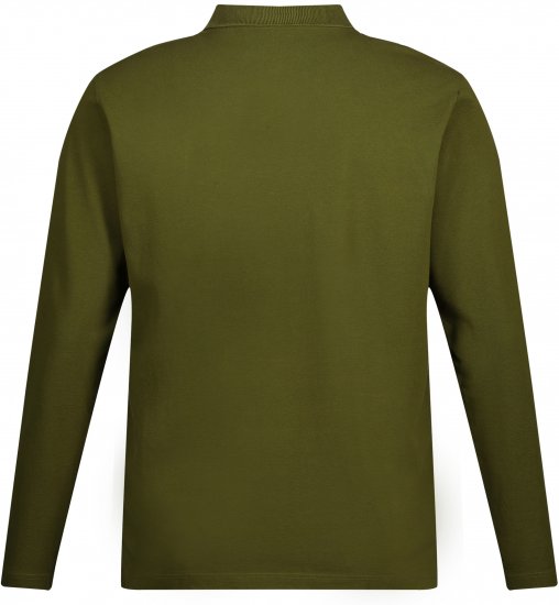 JP1880 Polo Shirt Basic Long Sleeve Pique Moss Green - Tricouri polo - Tricouri Polo Bărbați Mărimi Mari