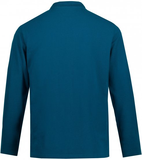 JP1880 Polo Shirt Long Sleeve Pique Blue - Tricouri polo - Tricouri Polo Bărbați Mărimi Mari