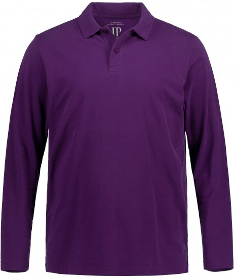 JP1880 Polo Shirt Long Sleeve Pique Purple - Tricouri polo - Tricouri Polo Bărbați Mărimi Mari