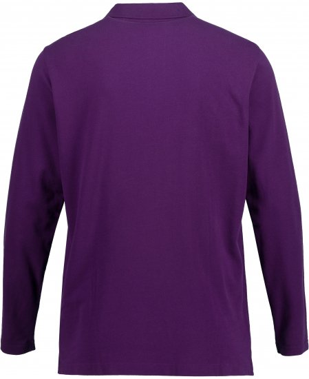 JP1880 Polo Shirt Long Sleeve Pique Purple - Tricouri polo - Tricouri Polo Bărbați Mărimi Mari