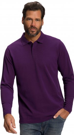 JP1880 Polo Shirt Long Sleeve Pique Purple - Tricouri polo - Tricouri Polo Bărbați Mărimi Mari