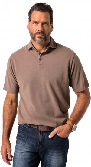 JP1880 Polo Shirt Short Sleeve Pique Vintage Brown - Tricouri polo - Tricouri Polo Bărbați Mărimi Mari