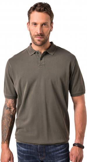JP1880 Polo Shirt Pique Vintage Mocha - Tricouri polo - Tricouri Polo Bărbați Mărimi Mari