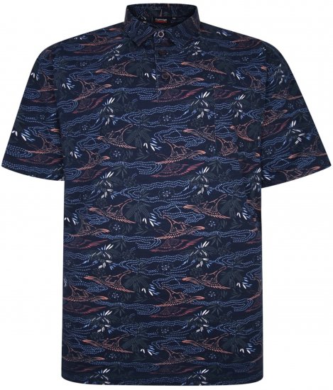 Espionage P177 All Over Print Polo Navy - Tricouri polo - Tricouri Polo Bărbați Mărimi Mari