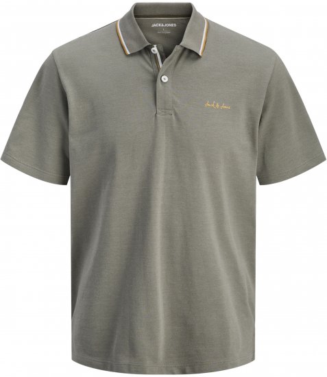 Jack & Jones Blaze Short Sleeve Polo Grey - Tricouri polo - Tricouri Polo Bărbați Mărimi Mari