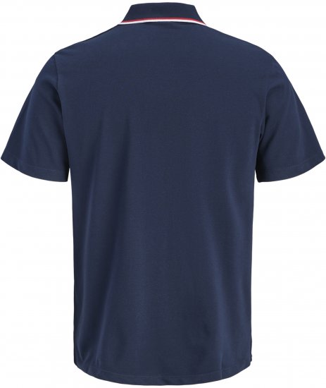 Jack & Jones Blaze Short Sleeve Polo Navy - Tricouri polo - Tricouri Polo Bărbați Mărimi Mari