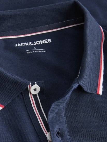 Jack & Jones Blaze Short Sleeve Polo Navy - Tricouri polo - Tricouri Polo Bărbați Mărimi Mari