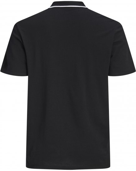 Jack & Jones Blaze Short Sleeve Polo Black - Tricouri polo - Tricouri Polo Bărbați Mărimi Mari