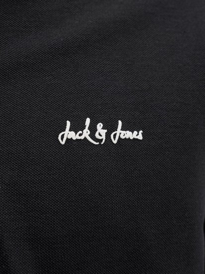 Jack & Jones Blaze Short Sleeve Polo Black - Tricouri polo - Tricouri Polo Bărbați Mărimi Mari