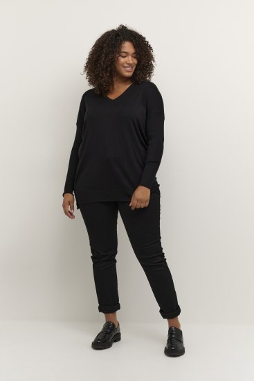 Kaffe Curve Machi Knit Pulover Negru intens - Pulovere & hanorace - 