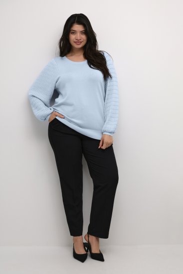 Kaffe Curve Lini Knit Pulover Celestial Blue - Pulovere & hanorace - 