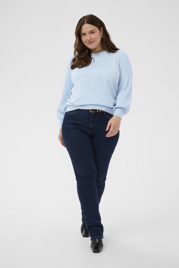 Kaffe Curve Lini Knit Pulover Celestial Blue - Pulovere & hanorace - 