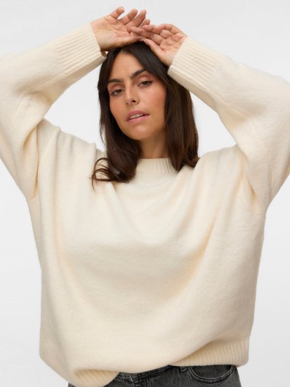 Vero Moda Boom Long Sleeve Pullover Birch - Pulovere tricotate - 