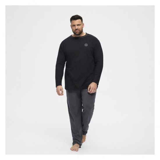 North Latitude Pyjama Pants Dark Grey Charcole - Pijamale/Haine de casă - Pijamale Bărbați Mărimi Mari