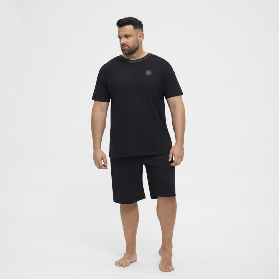 North Latitude Pyjama Shorts Black - Pijamale/Haine de casă - Pijamale Bărbați Mărimi Mari