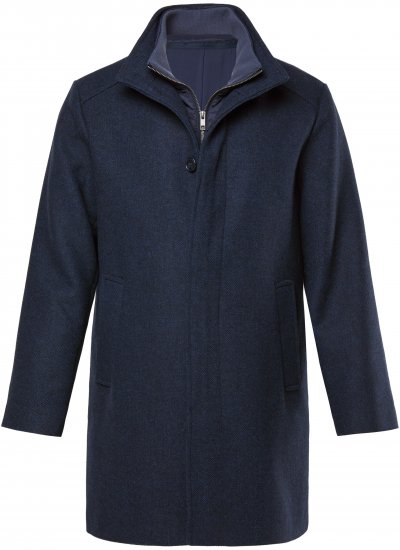 Boston Park Coat Two-Tone Wool Mix Navy - Geci - Geci Bărbați Mărimi Mari