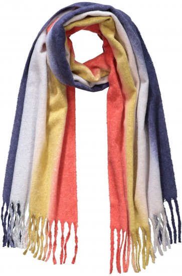 Ulla Popken Ombre Rainbow Stripe Scarf Night Blue - Accesorii - 