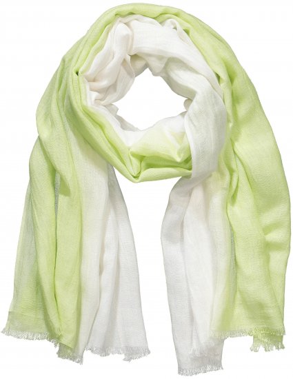 Ulla Popken Ombre Linen Blend Scarf Lime Green - Accesorii - 