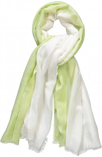 Ulla Popken Ombre Linen Blend Scarf Lime Green - Accesorii - 