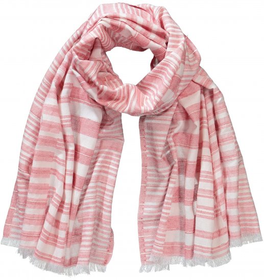 Ulla Popken Striped Statement Scarf Neon Red - Accesorii - 