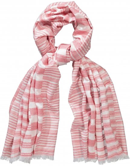Ulla Popken Striped Statement Scarf Neon Red - Accesorii - 