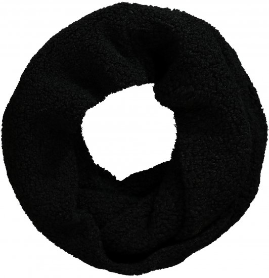Ulla Popken Teddy Fleece Infinity Scarf Black - Accesorii - 