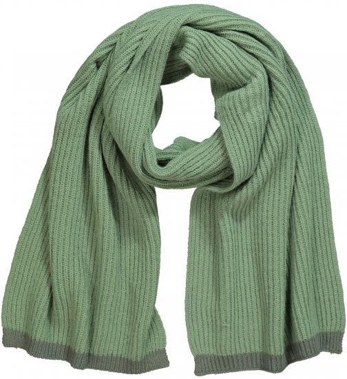 Ulla Popken Two Tone Knit Scarf Sage Green - Accesorii - 