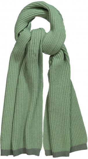 Ulla Popken Two Tone Knit Scarf Sage Green - Accesorii - 