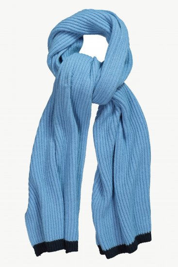 Ulla Popken Two Tone Knit Scarf Light Cornflower - Accesorii - 