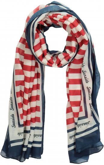 Ulla Popken Mix Stripe Scarf Forest Green - Accesorii - 