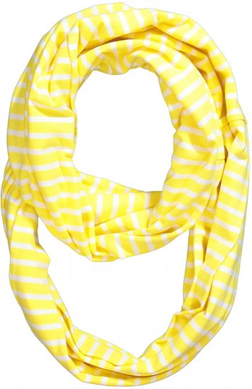 Ulla Popken Striped Infinity Scarf Lemon Yellow - Accesorii - 