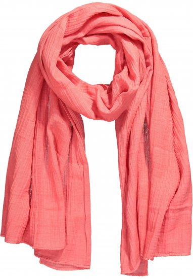 Ulla Popken Muslin Scarf Dark Coral - Accesorii - 