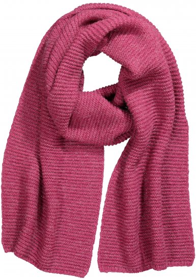Ulla Popken Garter Stitch Knit Scarf Pink - Accesorii - 