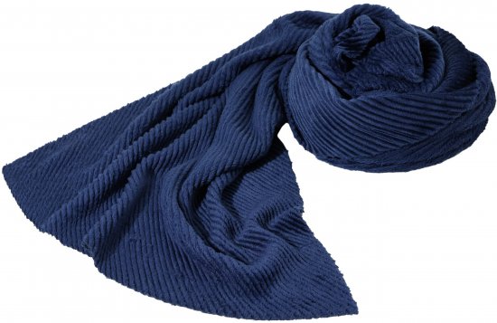 Ulla Popken Ribbed Chenille Scarf Navy - Accesorii - 