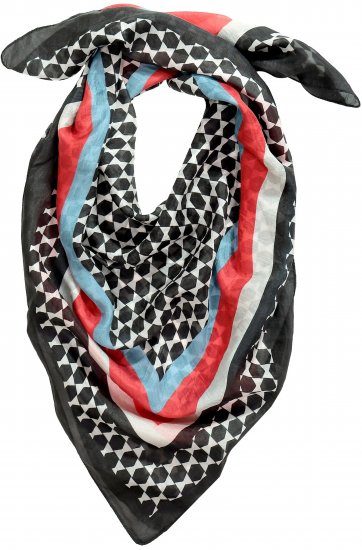 Ulla Popken Silk Scarf Black - Accesorii - 