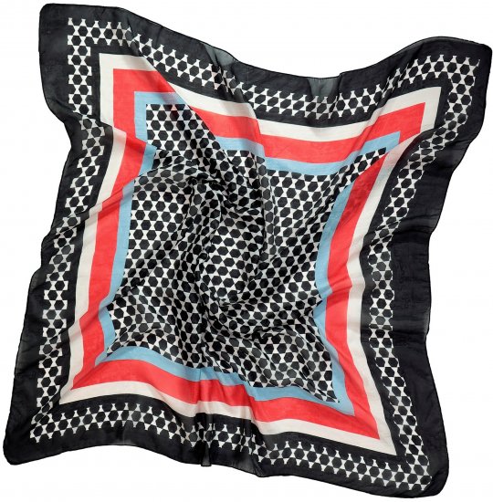 Ulla Popken Silk Scarf Black - Accesorii - 