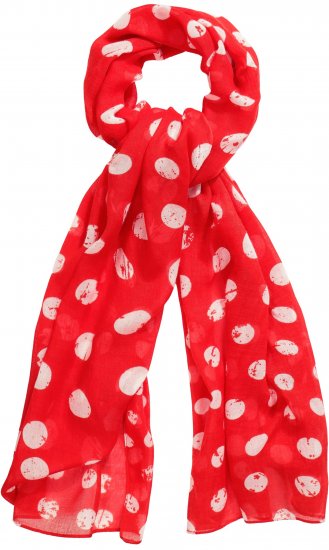 Ulla Popken Polka Dot Scarf Neon Red - Accesorii - 